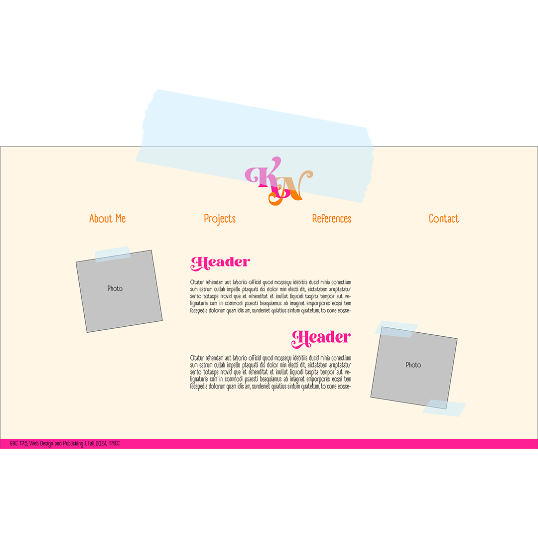 photo of a web design layout made with adobe illustrator