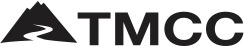the TMCC logo in black and white which consists of a wavy road leading to a mountain