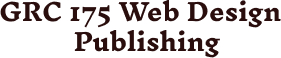 Grc 175 web design publishing