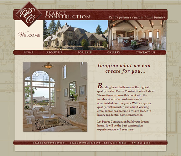 Pearce Construction website