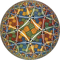 image of escher circle fish aet