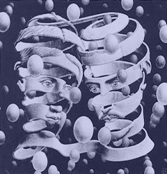 Escher swirl faces